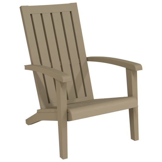 Garden Adirondack Chair Light Brown Polypropylene Garden Adirondack Chair Light Brown Polypropylene