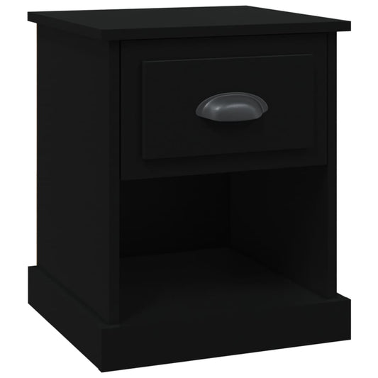 Bedside Cabinet Black 39x39x47.5 cm Engineered Wood Bedside Cabinet Black 39x39x47.5 cm Engineered Wood