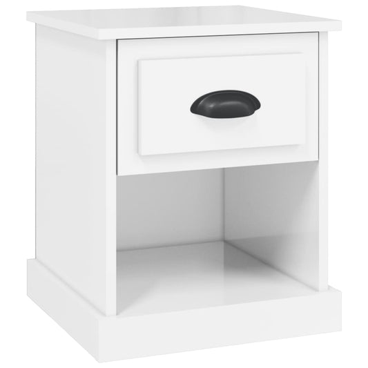 Bedside Cabinet High Gloss White 39x39x47.5 cm Engineered Wood Bedside Cabinet High Gloss White 39x39x47.5 cm Engineered Wood
