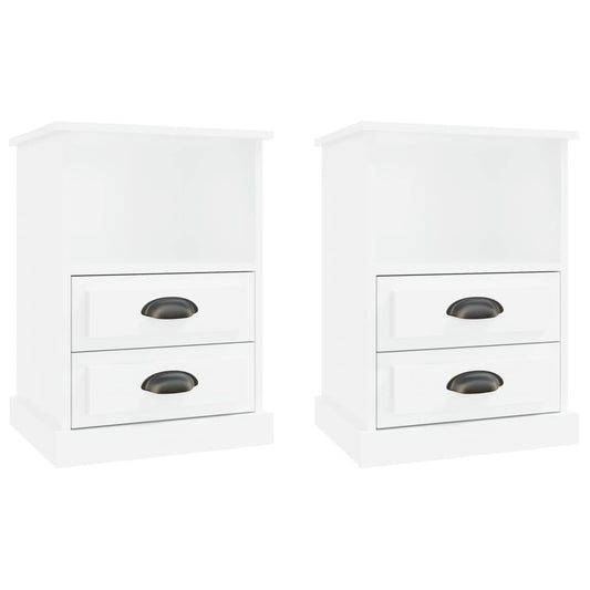 Bedside Cabinets 2 pcs High Gloss White 43x36x60 cm Bedside Cabinets 2 pcs High Gloss White 43x36x60 cm