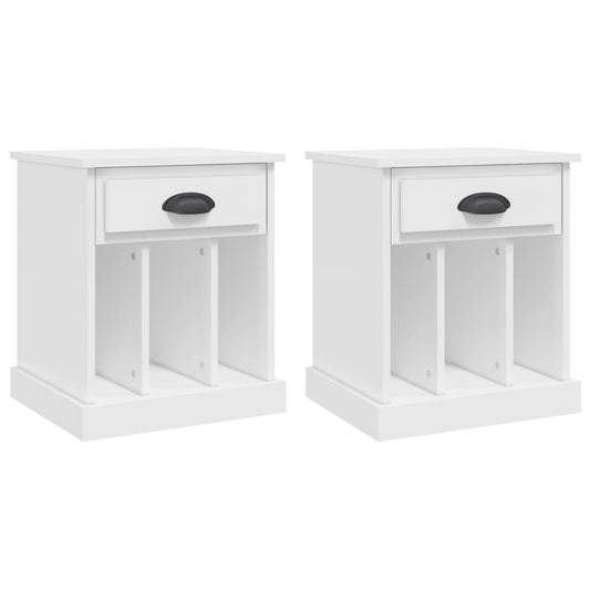 Bedside Cabinets 2 pcs White 43x36x50 cm Bedside Cabinets 2 pcs White 43x36x50 cm