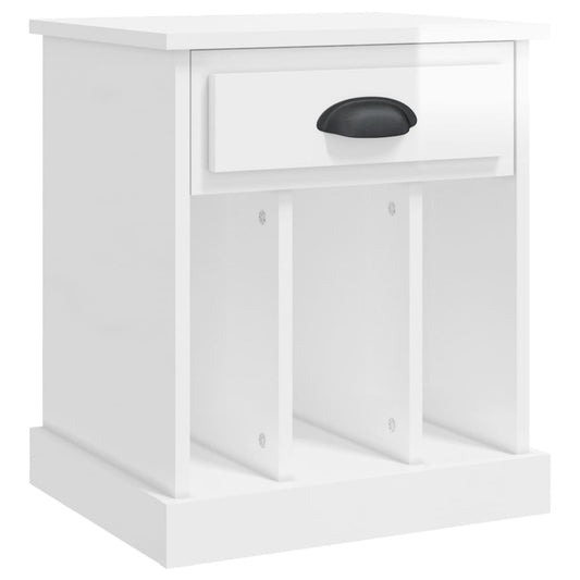 Bedside Cabinet High Gloss White 43x36x50 cm Bedside Cabinet High Gloss White 43x36x50 cm