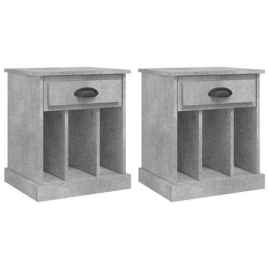 Bedside Cabinets 2 pcs Concrete Grey 43x36x50 cm Bedside Cabinets 2 pcs Concrete Grey 43x36x50 cm