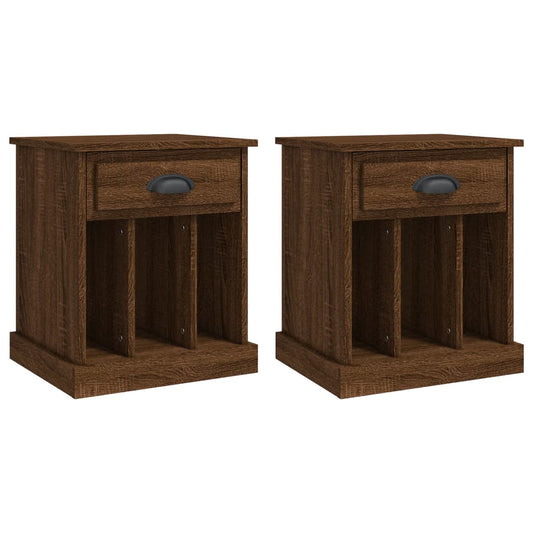 Bedside Cabinets 2 pcs Brown Oak 43x36x50 cm Bedside Cabinets 2 pcs Brown Oak 43x36x50 cm