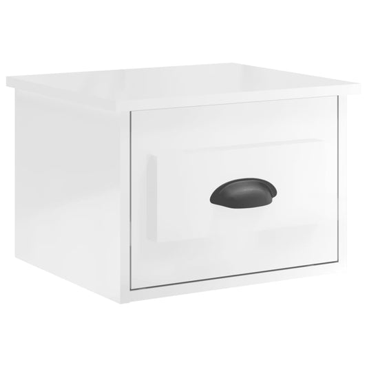 Wall-mounted Bedside Cabinet High Gloss White 41.5x36x28cm Wall-mounted Bedside Cabinet High Gloss White 41.5x36x28cm