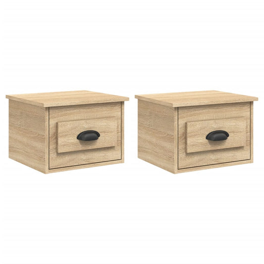Wall-mounted Bedside Cabinets 2 pcs Sonoma Oak 41.5x36x28cm Wall-mounted Bedside Cabinets 2 pcs Sonoma Oak 41.5x36x28cm