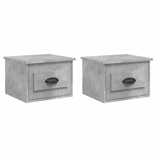 Wall-mounted Bedside Cabinets 2 pcs Concrete Grey 41.5x36x28cm Wall-mounted Bedside Cabinets 2 pcs Concrete Grey 41.5x36x28cm
