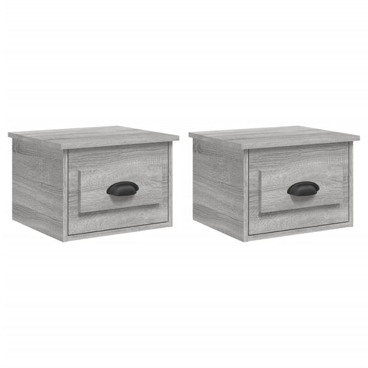 Wall-mounted Bedside Cabinets 2 pcs Grey Sonoma 41.5x36x28cm Wall-mounted Bedside Cabinets 2 pcs Grey Sonoma 41.5x36x28cm