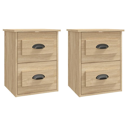Wall-mounted Bedside Cabinets 2 pcs Sonoma Oak 41.5x36x53cm Wall-mounted Bedside Cabinets 2 pcs Sonoma Oak 41.5x36x53cm