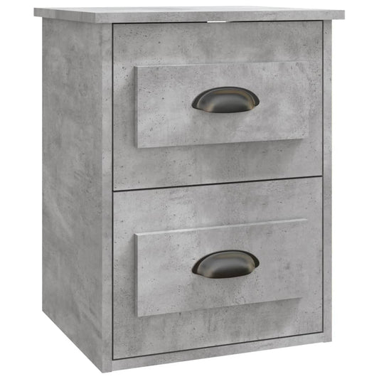 Wall-mounted Bedside Cabinet Concrete Grey 41.5x36x53cm Wall-mounted Bedside Cabinet Concrete Grey 41.5x36x53cm