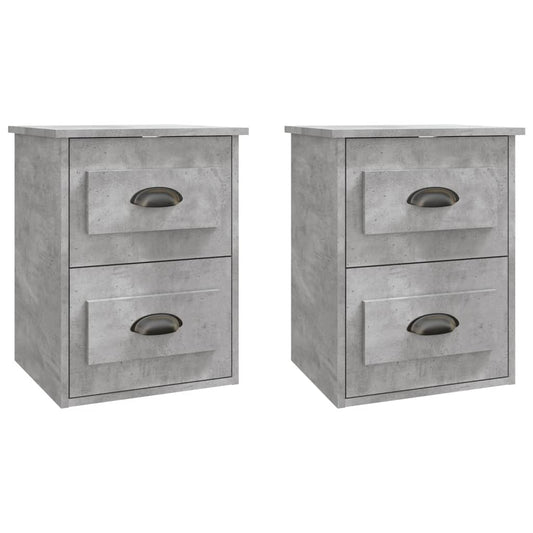 Wall-mounted Bedside Cabinets 2 pcs Concrete Grey 41.5x36x53cm Wall-mounted Bedside Cabinets 2 pcs Concrete Grey 41.5x36x53cm