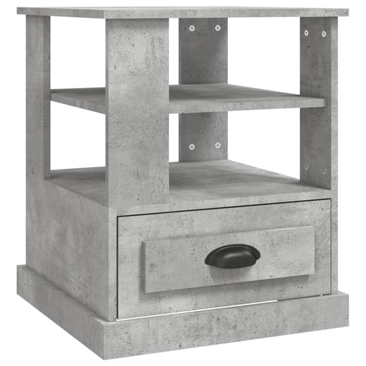 Side Table Concrete Grey 50x50x60 cm Engineered Wood Side Table Concrete Grey 50x50x60 cm Engineered Wood