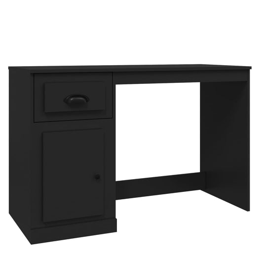 Desk with Drawer Black 115x50x75 cm Engineered Wood Desk with Drawer Black 115x50x75 cm Engineered Wood