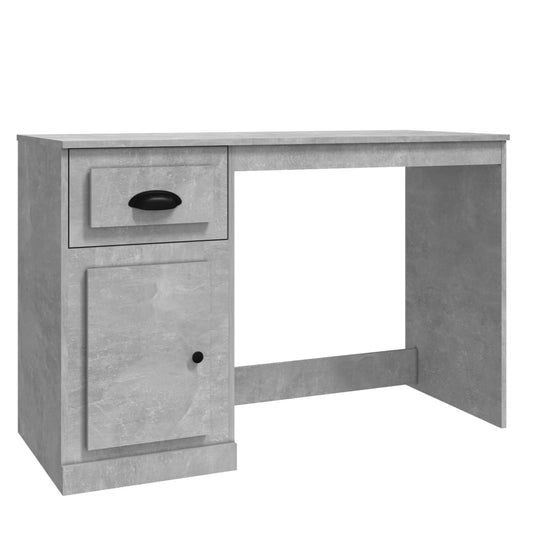 Desk with Drawer Concrete Grey 115x50x75 cm Engineered Wood Desk with Drawer Concrete Grey 115x50x75 cm Engineered Wood