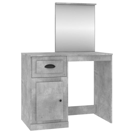 Dressing Table with Mirror Concrete Grey 90x50x132.5 cm Engineered Wood Dressing Table with Mirror Concrete Grey 90x50x132.5 cm Engineered Wood