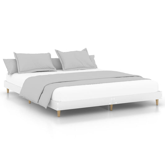 Bed Frame without Mattress White 200x200 cm Engineered Wood Bed Frame without Mattress White 200x200 cm Engineered Wood