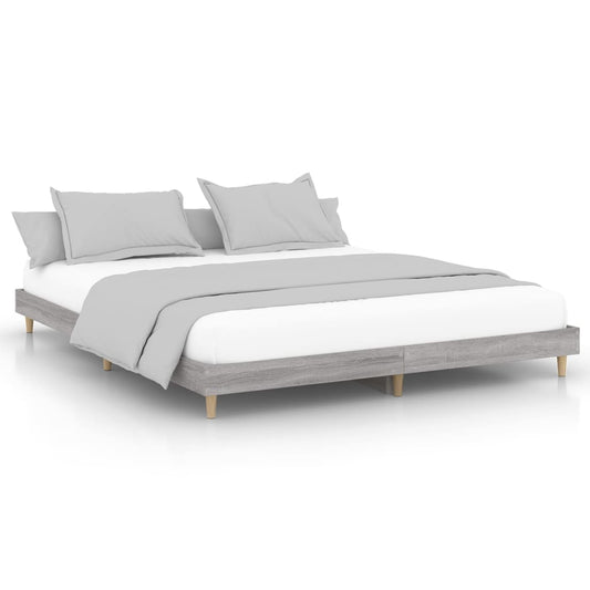 Bed Frame without Mattress Grey Sonoma 200x200 cm Engineered Wood Bed Frame without Mattress Grey Sonoma 200x200 cm Engineered Wood