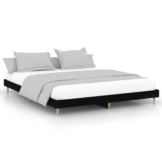 Bed Frame without Mattress Black 120x200 cm Engineered Wood Bed Frame without Mattress Black 120x200 cm Engineered Wood
