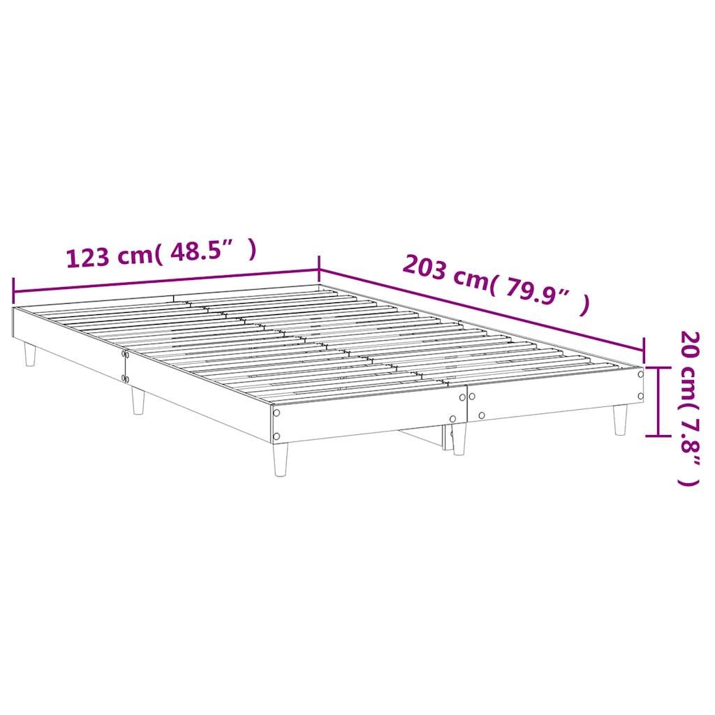 Bed Frame without Mattress Smoked Oak 120x200 cm Engineered Wood