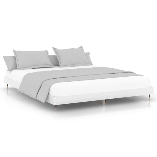 Bed Frame without Mattress White 200x200 cm Engineered Wood Bed Frame without Mattress White 200x200 cm Engineered Wood