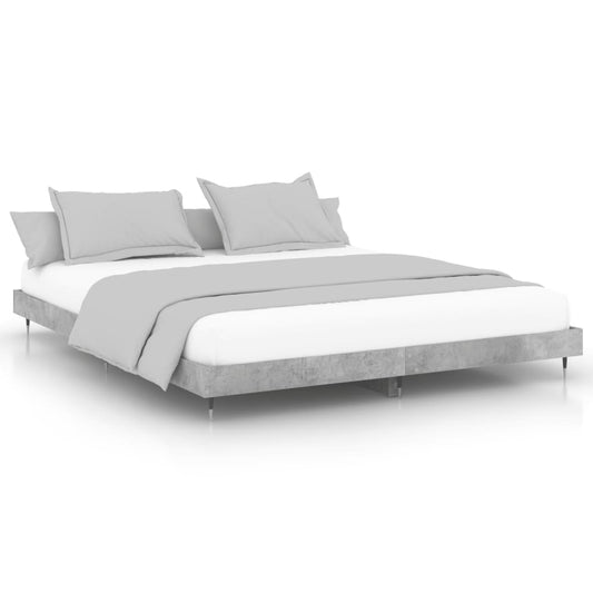 Bed Frame without Mattress Concrete Grey 200x200 cm Bed Frame without Mattress Concrete Grey 200x200 cm