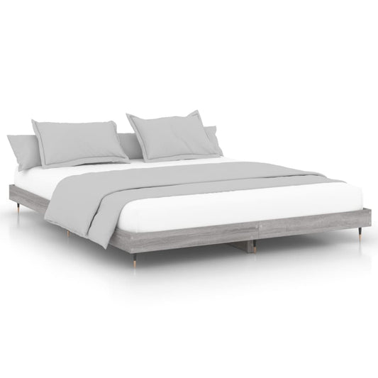 Bed Frame without Mattress Grey Sonoma 200x200 cm Engineered Wood Bed Frame without Mattress Grey Sonoma 200x200 cm Engineered Wood