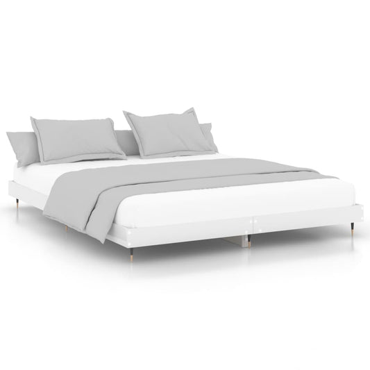 Bed Frame without Mattress High Gloss White 160x200 cm Bed Frame without Mattress High Gloss White 160x200 cm