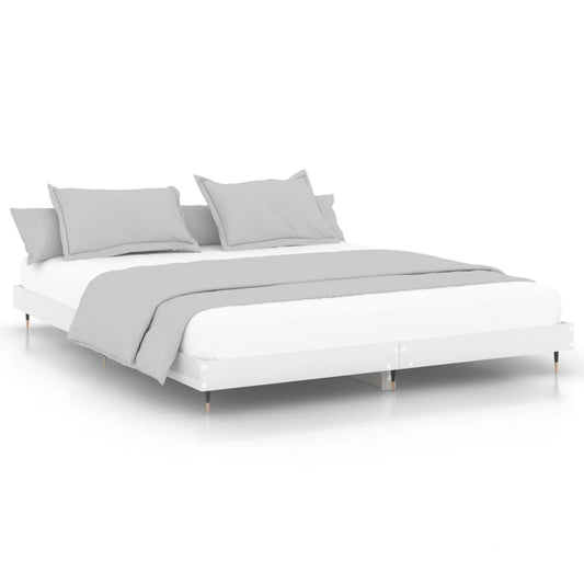 Bed Frame without Mattress High Gloss White 140x200 cm Bed Frame without Mattress High Gloss White 140x200 cm
