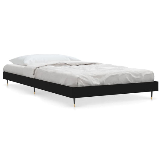 Bed Frame without Mattress Black 90x200 cm Engineered Wood Bed Frame without Mattress Black 90x200 cm Engineered Wood