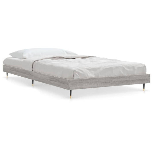 Bed Frame without Mattress Grey Sonoma 90x200cm Engineered Wood Bed Frame without Mattress Grey Sonoma 90x200cm Engineered Wood