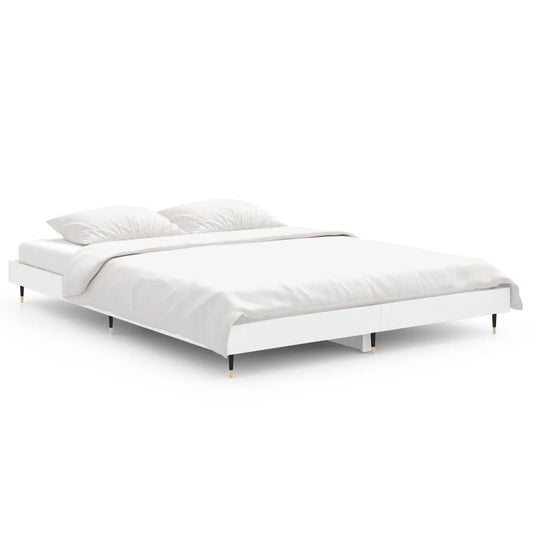 Bed Frame without Mattress White 140x190 cm Engineered Wood Bed Frame without Mattress White 140x190 cm Engineered Wood