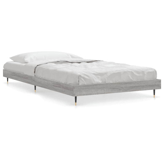 Bed Frame without Mattress Grey Sonoma 90x190 cm Single Engineered Wood Bed Frame without Mattress Grey Sonoma 90x190 cm Single Engineered Wood