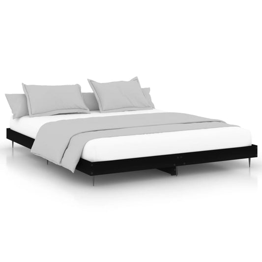 Bed Frame without Mattress Black 200x200 cm Engineered Wood Bed Frame without Mattress Black 200x200 cm Engineered Wood