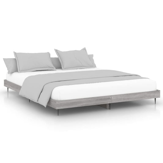 Bed Frame without Mattress Grey Sonoma 180x200 cm Super King Engineered Wood Bed Frame without Mattress Grey Sonoma 180x200 cm Super King Engineered Wood