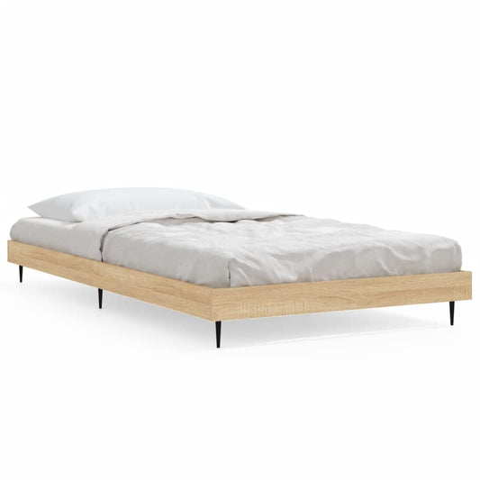Bed Frame without Mattress Sonoma Oak 100x200 cm Engineered Wood Bed Frame without Mattress Sonoma Oak 100x200 cm Engineered Wood