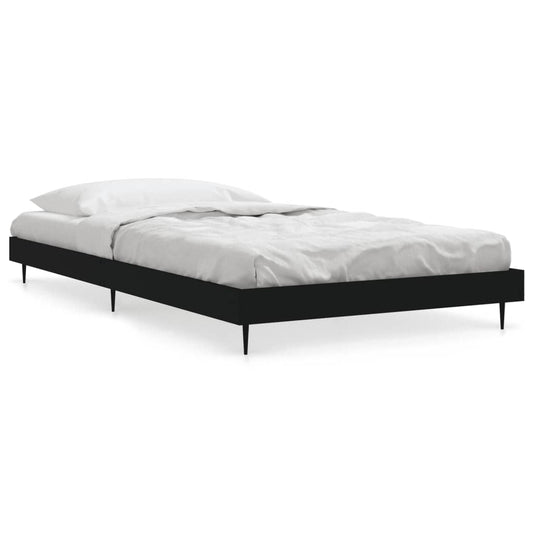 Bed Frame without Mattress Black 90x200 cm Engineered Wood Bed Frame without Mattress Black 90x200 cm Engineered Wood