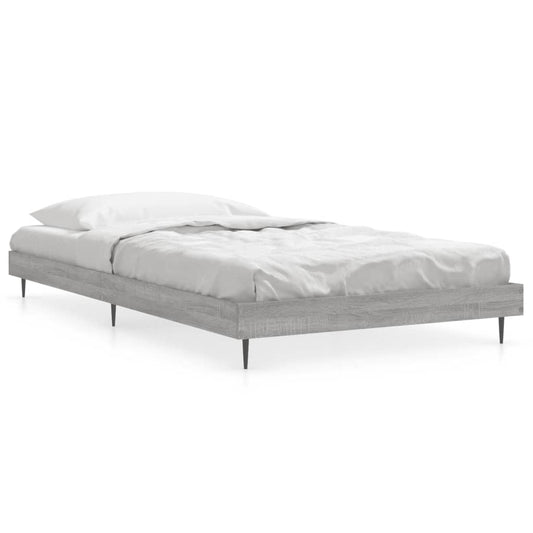 Bed Frame without Mattress Grey Sonoma 90x200 cm Engineered Wood Bed Frame without Mattress Grey Sonoma 90x200 cm Engineered Wood