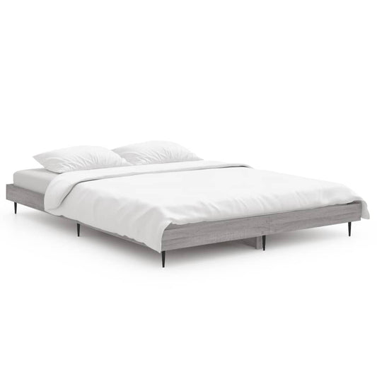 Bed Frame without Mattress Grey Sonoma 140x190 cm Bed Frame without Mattress Grey Sonoma 140x190 cm