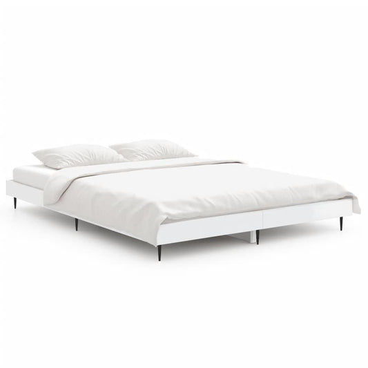 Bed Frame without Mattress High Gloss White 135x190 cm Bed Frame without Mattress High Gloss White 135x190 cm