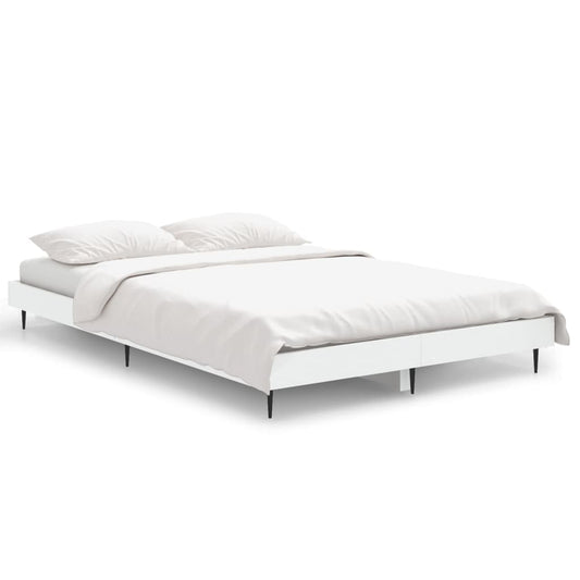 Bed Frame without Mattress White 120x190 cm Small Double Engineered Wood Bed Frame without Mattress White 120x190 cm Small Double Engineered Wood