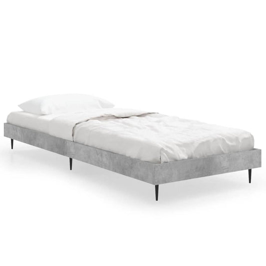 Bed Frame without Mattress Concrete Grey 75x190 cm Small Single Bed Frame without Mattress Concrete Grey 75x190 cm Small Single