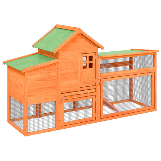 Chicken Coop Brown 186.5x58.5x113 cm Solid Wood Pine Chicken Coop Brown 186.5x58.5x113 cm Solid Wood Pine
