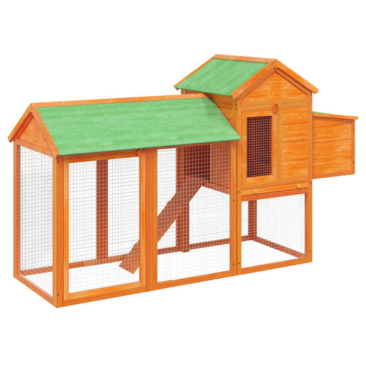 Chicken Coop Brown 193x65x117 cm Solid Wood Pine Chicken Coop Brown 193x65x117 cm Solid Wood Pine
