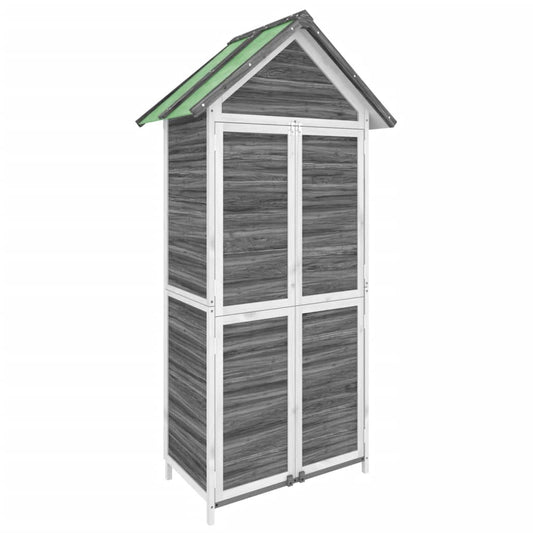 Garden Tool Shed Grey 89x52.5x175 cm Solid Wood Pine Garden Tool Shed Grey 89x52.5x175 cm Solid Wood Pine