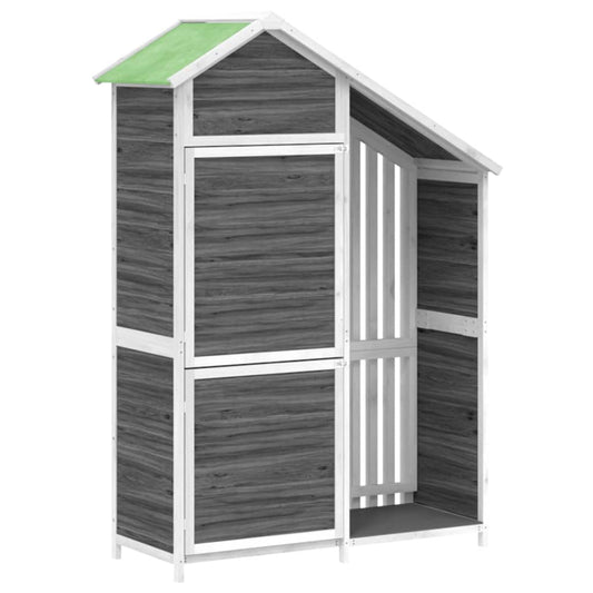 Garden Tool Shed Grey 120x53.5x170 cm Solid Wood Pine Garden Tool Shed Grey 120x53.5x170 cm Solid Wood Pine