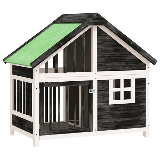 Dog Kennel Grey 96x60.5x87 cm Solid Wood Pine Dog Kennel Grey 96x60.5x87 cm Solid Wood Pine