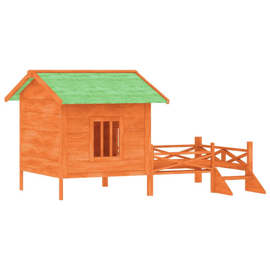 Dog Kennel Brown 159x120x88.5 cm Solid Wood Pine Dog Kennel Brown 159x120x88.5 cm Solid Wood Pine