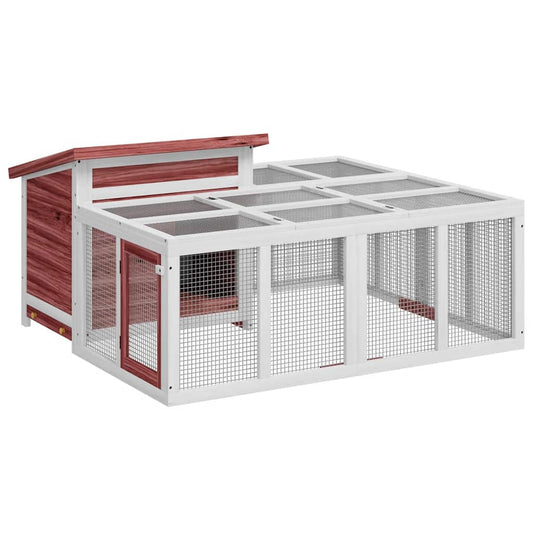 Rabbit Hutch Mocha 144x123x67.5 cm Solid Wood Pine Rabbit Hutch Mocha 144x123x67.5 cm Solid Wood Pine