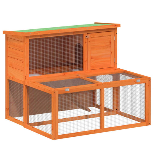 Rabbit Hutch Brown 102x90x84.5 cm Solid Wood Pine Rabbit Hutch Brown 102x90x84.5 cm Solid Wood Pine
