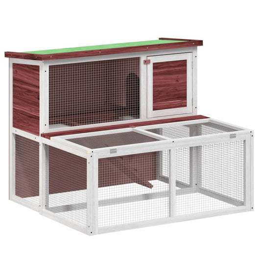 Rabbit Hutch Mocha 102x90x84.5 cm Solid Wood Pine Rabbit Hutch Mocha 102x90x84.5 cm Solid Wood Pine